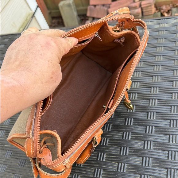Elegant Brown and Tan Leather Satchel